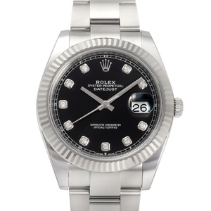 ロレックス ROLEX デイトジャスト 41 126334G ブライトブラック文字盤 新品 腕時計 メンズ