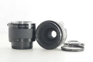 ★良品★NIKON ニコン Ai Micro-NIKKOR 55mm F3.5 + TC-201 2x★完動★C068★