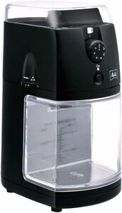 【大幅値下げ】メリタ Melitta コーヒー グラインダー コーヒーミル 電動 フラットディスク式 杯数目盛り付き ホッパー 100g、 定格時間