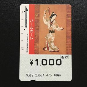 近鉄/汎用カードー大和文華館所蔵「舞妓図」パールカード(使用済スルッとKANSAI)
