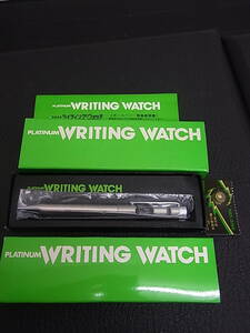 ★☆中古未使用品 PLATINUM WRITING WATCH ボールペン プラチナ ライティング ウォッチ デジタル 時計付 昭和レトロ当時物2本まとめて☆★