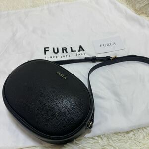 1円〜入手困難■極美品■フルラ FURLA カラ カーラ CARA KARA ショルダーバック ポシェットレザー ブラック 290