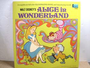 ●LP レコード●DISNEY / ALICE IN WONDERLAND 不思議の国のアリス PRINTED IN U.S.A. 3909 DISNEYLAND RECORD 英語 絵本付き