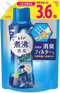 詰め替え 1500ｍL レノア 超消臭 煮沸レベル消臭 抗菌ビーズ スポーツ クールリフレッシュ&シトラス 詰め替え 大容量 1,