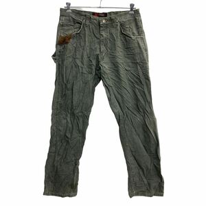 Wrangler ワークパンツ W36 ラングラー ビッグサイズ モスグリーン メキシコ製 古着卸 アメリカ仕入 2303-843