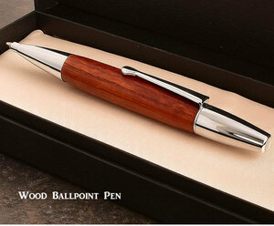 ◆●2名様！木製ボールペン 天然素材 ツイスト式 パーカー規格 黒 リフィル対応 ブラウン ウッド 自然の贈り物 新品 アウトレット/Y481S▲*