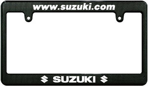 【新品・即決】カーボン調 ナンバーフレーム SUZUKI スズキ 汎用 USDM