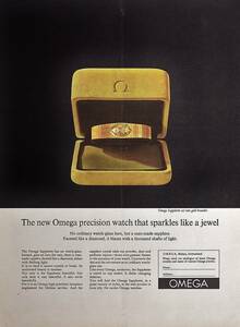 稀少・時計広告！1960年代オメガ 時計広告/Omega Sapphette Watch/レディース/N