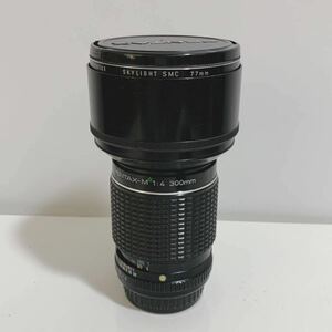 PENTAX ペンタックスPENTAX-M 1:4 300mm カメラレンズ 一眼レフ スターレンズ SKYLIGHT SMC 77mm 動作未確認