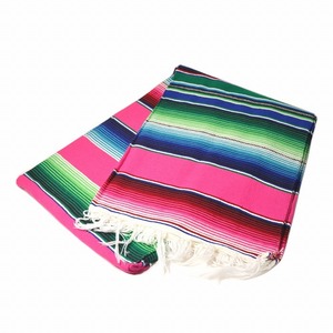 メキシカン サラペ ブランケット キャンプ アウトドア メキシカンラグ サルティーヨ サラッペ Saltillo Sarape[約210x150cm]PINK