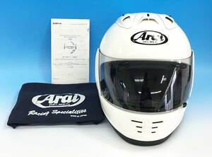 アライ ラパイド SR フルフェイス ヘルメット 55-56cm 白/グラスホワイト シールド 収納袋 元箱 バイク 装備 RAPIDE-SR Arai