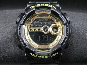 中古腕時計184【CASIO】 GD-100GB ブラック × ゴールド　G-SHOCK ジーショック