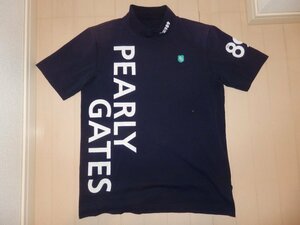 送料無料 認識タグ有★PEARLY GATES パーリーゲイツ★人気 ハイネック半袖シャツ PG 2021年モデル★サイズ5 L