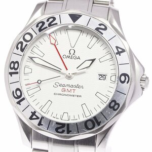 オメガ OMEGA 2538.20 シーマスター300 GMT 自動巻き メンズ 保証書付き_751427【ev10】