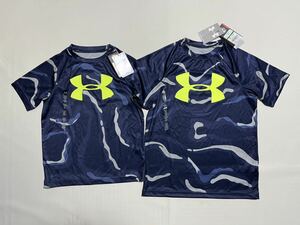 ★2枚セット 新品未使用品 UNDER ARMOUR キッズ 130 150 速乾 半袖Tシャツ トップス / アンダーアーマー スポーツ トレーニング 柄 ロゴ