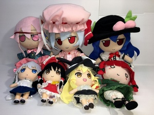 ○【同梱B】【中古】東方Project ふもふも/ぷぎゅット他 ぬいぐるみ 7点 まとめて 霊夢/魔理沙/レミリア/天子など