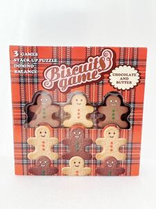 ビスケット クッキー 人形 立体パズル ドミノたおし バランスゲーム クリスマス 未使用品
