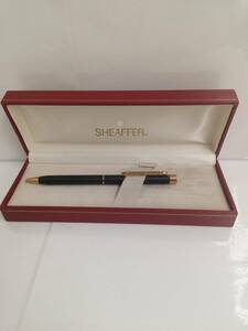 K 【SHEAFFER】シェーファー ボールペン インク確認済み 1003 FINE インボイス対応 筆記用具 回転式 ブラック ゴールド金具