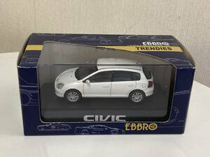 送料無料　1/43 エブロ EBBRO 　ホンダ シビック 7代目 EU型　Honda CIVIC 　ミニカー　模型　