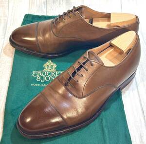 CROCKET&JONES クロケット＆ジョーンズ RADSTOCK◆25.5cm UK7◆キャップトゥ ストレートチップ 革靴 ビジネスシューズ イギリス製 メンズ