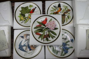 ●HS/　　 Franklin Porcelain 世界の鳴き鳥 プレート 飾り皿 ５枚 インテリア コレクション①