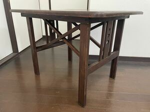【山葉】戦前 文化テーブル 机 デスク 日本楽器會社 レトロ アンティーク 木製 チェア ヤマハ アールデコ（20231002K）