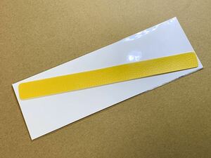 PVC ステアリング用 レザー トップマークテープ イエロー 黄色 合成皮革 検:MOMO NALDI Rally ドリフト カスタム DIY
