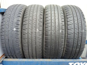 送料無料5,000円　155/65R14 75S【2019年製・中古4本・5.1～5.3mm溝】 DUNLOP(ダンロップ) ENASAVE(エナセーブ) EC300+