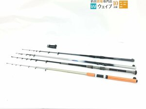 シマノ 早潮 30-210T、NFT パワールーフ スーパー沖風 20-270、ザッピー レディゴー 投げサビキ 270 等 計4点 磯竿 セット