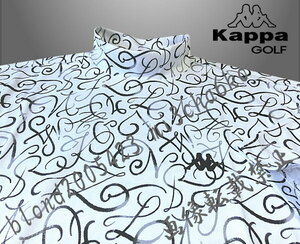 ■新品【Kappa GOLF】カッパゴルフ 吸汗速乾 抗菌防臭 全体デザイン ストレッチ モックネック半袖シャツ■WG/XL