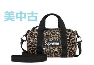 【100円スタート～ 美中古】Supreme 23/SS Mesh Mini Duffle Bag Leopard／メッシュミニダッフルバッグ／ヒョウ柄／レオパード