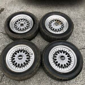 ★ BBS RS032 6.5J 15インチ 4本 ホイールセット 114.3 4穴 BBS ホイールキャップ ★