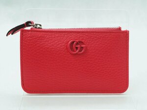 ☆【中古】GUCCI 701070 ダブルG キーチェーン カードケース コインケース ピンク k_b 24-1431