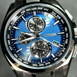 新品 CITIZEN シチズン ATTESA アテッサ エコドライブ AT8040-57L 腕時計 電波ソーラー アナログ カレンダー ブルー チタニウム メンズ