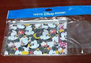 ☆TOKYO Disney RESORT☆ディズニー☆ファスナー付きケース☆ミッキー＆ミニー2枚☆未使用☆