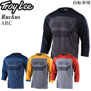 【在庫調整期間限定特価】 Troy Lee ジャージ 七分袖 自転車用 Ruckus ARC ブラック/2XL