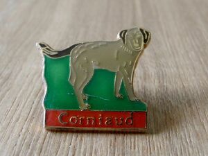 古いピンバッジ：Corniaud 犬 動物 ピンズ #J