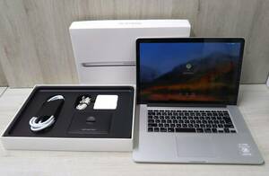 ジャンク Apple MacBook Pro Retina 15インチ(Mid2015) MJLQ2J/A Core i7-4770HQ@2.20GHz/16GB/256GB SSD 画面加工剥がれ有