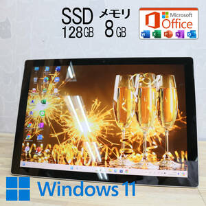 ★美品 高性能8世代4コアi5！M.2 NVMeSSD128GB メモリ8GB★SURFACEPRO6 Core i5-8350U Webカメラ Win11 MS Office2019 H&B★P69912