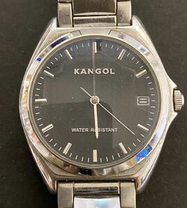 KANGOL カンゴール 腕時計 クォーツ KGL-050010 ブラック シルバーカラー メンズ ウォッチ watch 金属ベルト 未稼働品