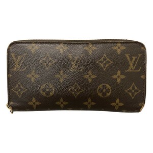 □□【1円スタート】 LOUIS VUITTON ルイヴィトン 長財布 モノグラム ジッピーウォレット 本体のみ M60017 ブラウン 全体的に状態が悪い