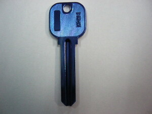 H248 カラーアルミブランクキー 1本 未使用新品 スペアキー 鍵屋 合鍵 　ブルー　青