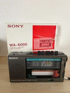 1円スタート SONY ソニー カセットコーダー WA-6000 ラジカセ ラジオ 
