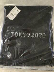 東京 2020 オリンピック エンブレム メッシュバック 黒 ブラック 約34×45㎝ スポーツ 小物入 送195