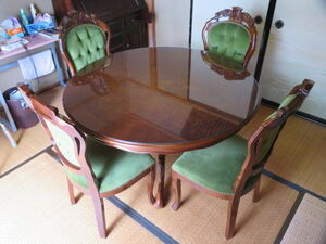 イタリア製　椅子4脚　テーブルセット
