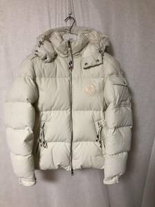 moncler モンクレール　コーデュロイ　オウホワイト　ダウン　ジャケット　美品　フード付き