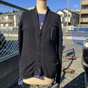 DEUXIEME CLASSE　コットン　カーディガン　G　ワッペン　ブラック