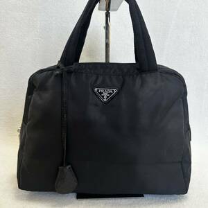 1円〜 PRADA プラダ ハンドバッグ トートバッグ テスートナイロン 三角ロゴプレート　鍵　南京錠　カデナ　ビジネス　ブラック 黒 