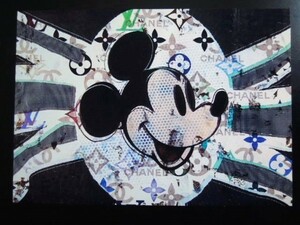 A4 額付き ポスター Mickey Mouse ミッキーマウス ☆ ジェイミーリード セックスピストルズ LV アート 