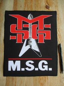 Michael Schenker Group M.S.G. プリントバックパッチ ワッペン / scorpions ufo マイケル・シェンカー・グループ msg